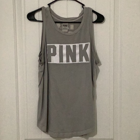 Victoria Secret Pink Tanktop Gray Medium - Picture 1 of 3